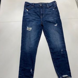American Eagle super high rise jeggings crop